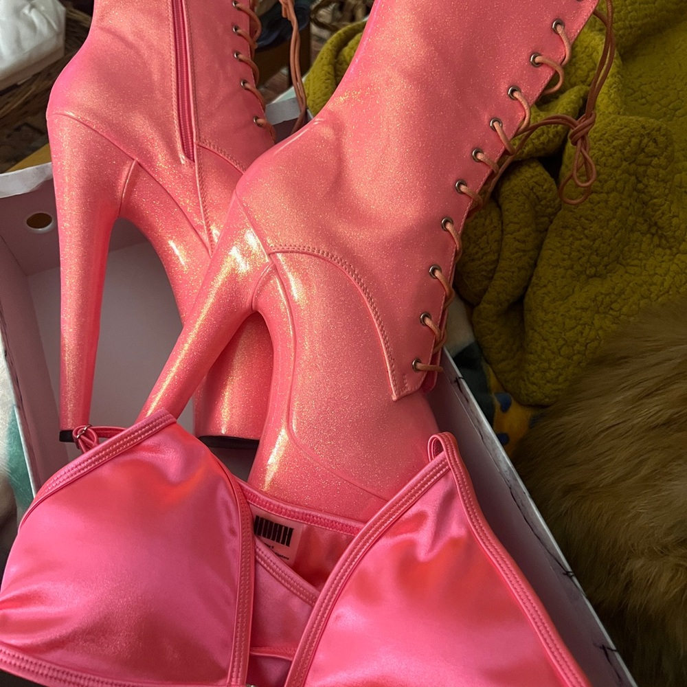 Vibrant Pink Sparkly Hella Heels